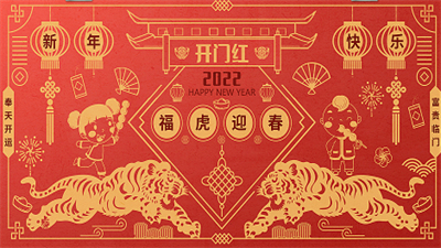 2022虎年新年快乐壁纸(1)