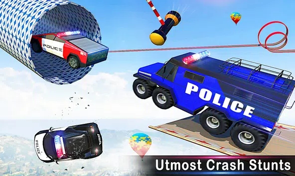 警车危险赛道驾驶 游戏截图1