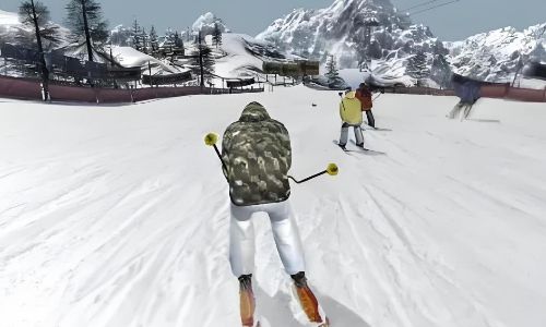 一个小人一直在滑雪的游戏